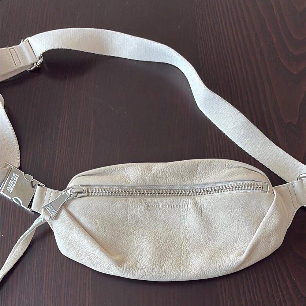 White Leather Belt Bag Aimee Kestenberg